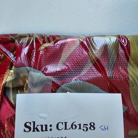 Vintage Sag Harbor Shirt Womens 1X Red‎ Floral Button Hawaiian Cottage Bloom - Picture 11 of 11